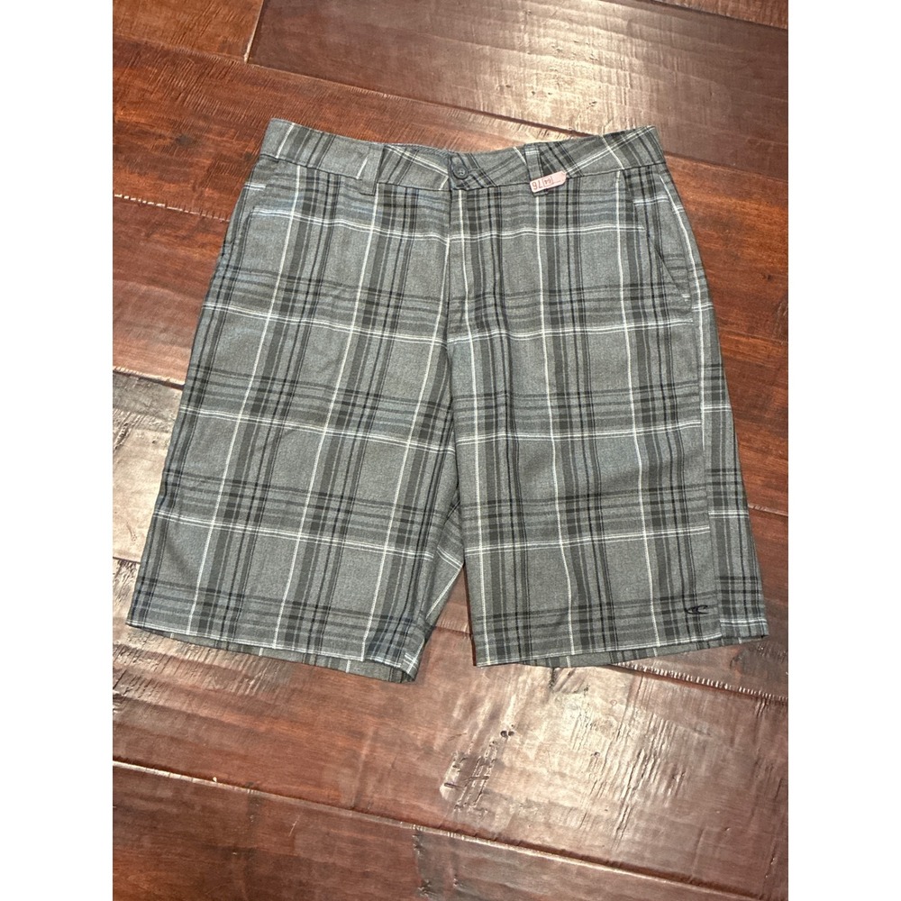 O'Neill Plaid‎ Chino Shorts Mens 34 A12180121, Carcoal Grey Walk Golf